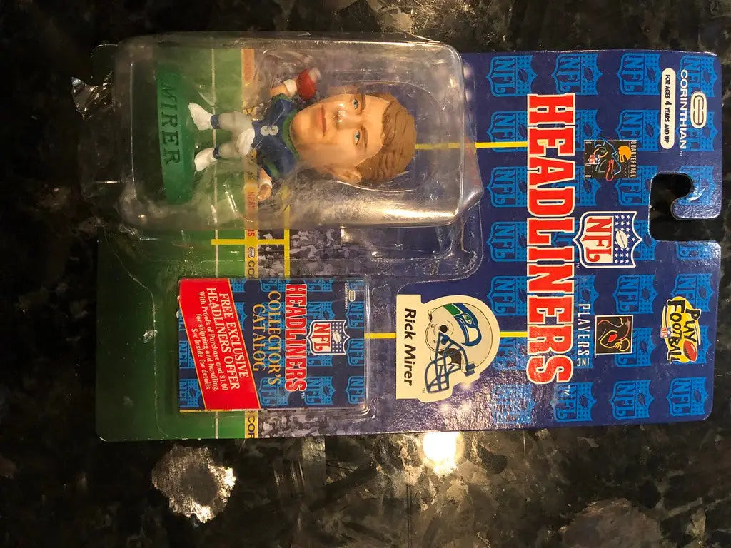 NFL Headliners Rick Mirer action figure in original packaging for Seattle Seahawks fan