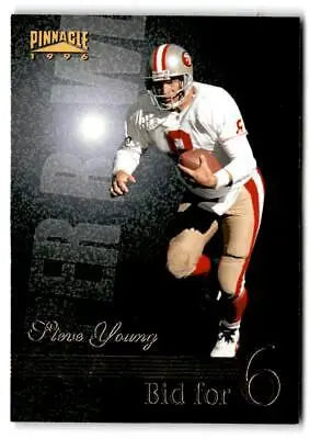 Steve Young San Francisco 49ers football card from the 1996 Pinnacle #189 set