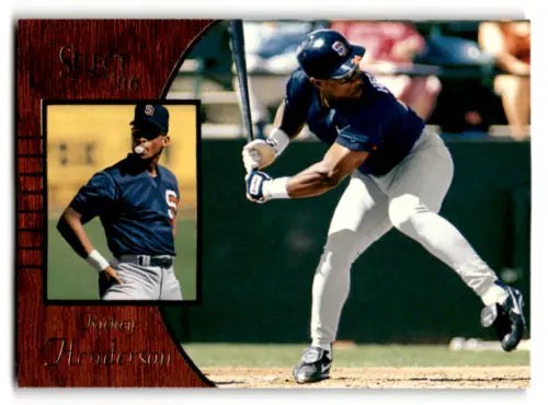 1996 Select #108 Rickey Henderson baseball card with original gloss from Padres collection