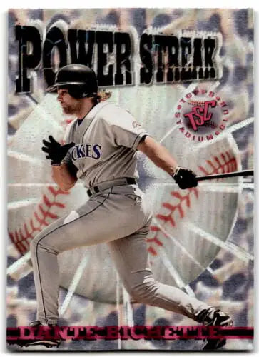 1996 Topps Stadium Club Power Streak Dante Bichette baseball card original gloss NM-MT