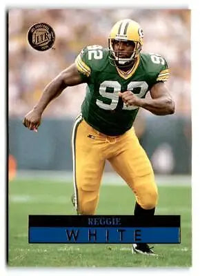 1996 Ultra #58 Reggie White trading card featuring the legendary football player