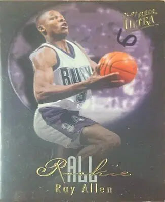 Ray Allen trading card from 1996 Ultra All-Rookie, featuring Milwaukee Bucks star