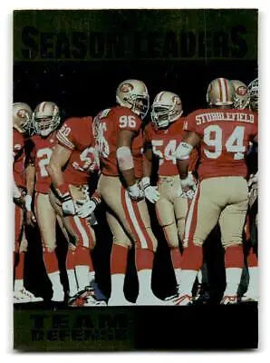 1996 Upper Deck Silver #224 Football Trading Card of 49ers Team Defense