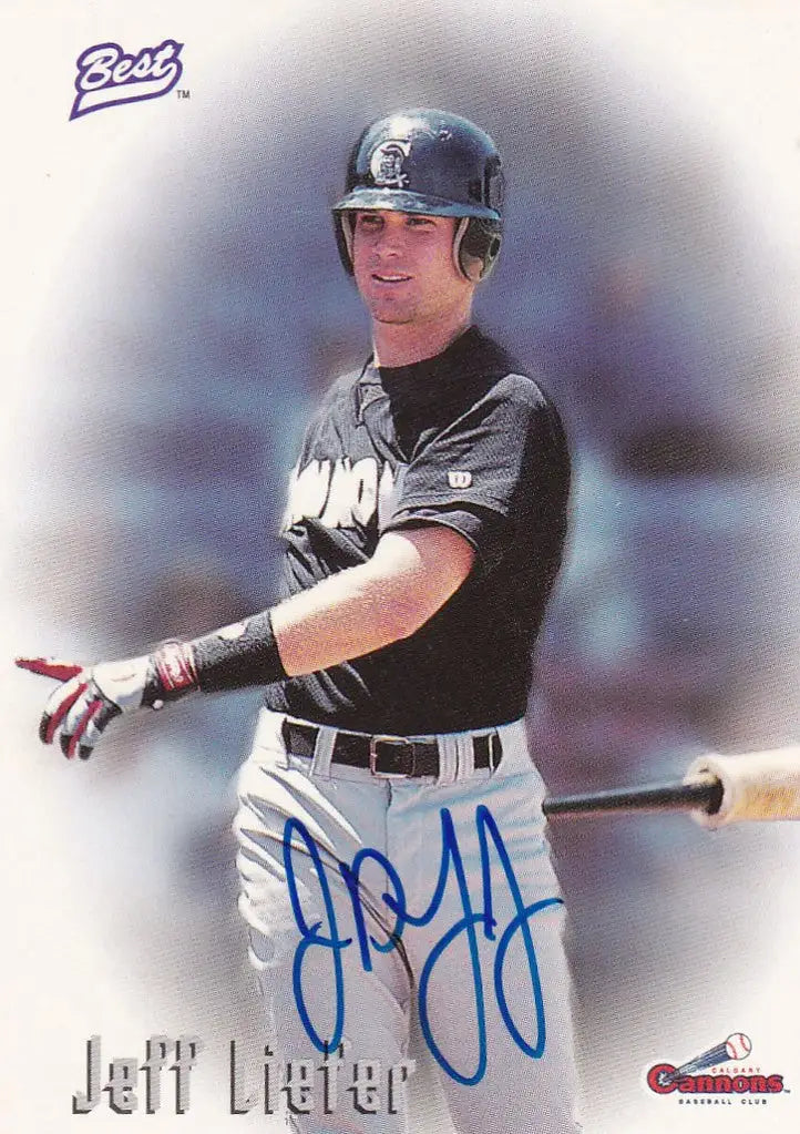 1997 Best Baseball Autographs Jeff Leiter Auto trading card with authentic autograph