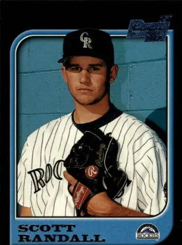 Baseball card of Scott Randall, 1997 Bowman #379 NM RC Rookie with original gloss