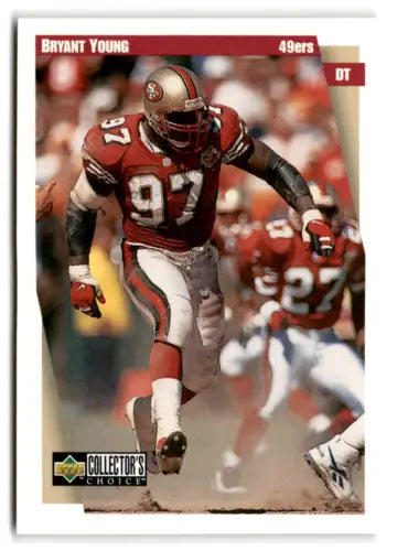 Bryant Young 49ers football card, original gloss, NM condition mint 49ers collectible