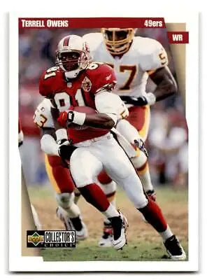 Terrell Owens football card from 1997 Collector’s Choice San Francisco 49ers #SF3