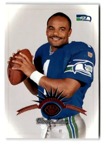 1997 Leaf #33 Warren Moon NM-MT Seahawks football card with original gloss by Simply Sandoval