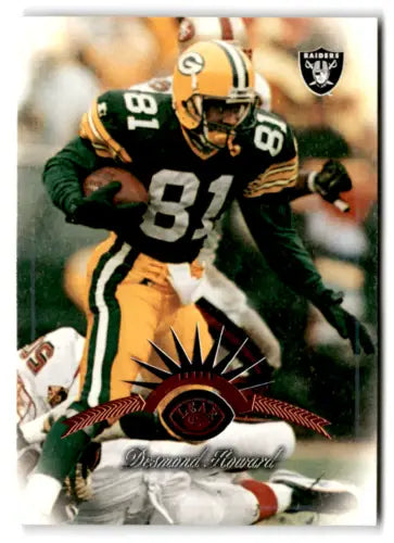 Desmond Howard football card featuring original gloss from the 1997 Leaf series