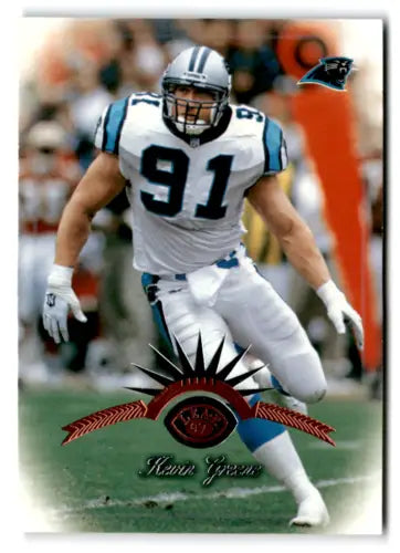 Kevin Greene in Panthers uniform, featured in 1997 Leaf #70 original gloss card