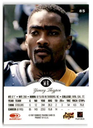 Yancey Thigpen football card 1997 Leaf #85 original gloss Steelers Simply Sandoval