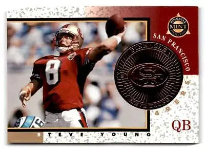 Steve Young San Francisco 49ers football card from 1997 Pinnacle Mint collection