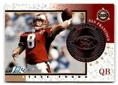 Steve Young San Francisco 49ers card from 1997 Pinnacle Mint collection