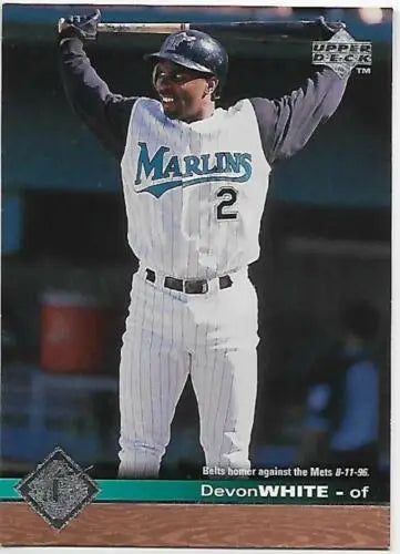 1997 Upper Deck #358 Devon White baseball card in original gloss, NM Marlins collectible