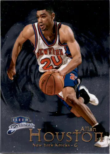 Allan Houston basketball card from 1998-99 Fleer Brilliants with original gloss finish