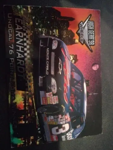 Dale Earnhardt Race Car Card from 1998 Wheels High Gear Unocal 76 Point Fund Winner