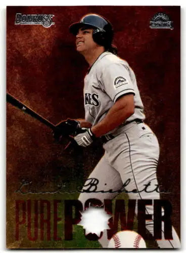 1998 Donruss Signature Dante Bichette baseball card with original gloss for Rockies fans