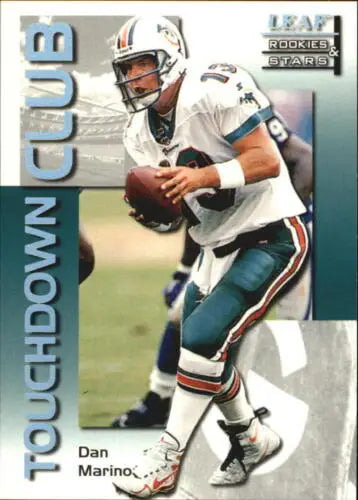 1998 Leaf Rookies and Stars Touchdown Club Dan Marino football card original gloss