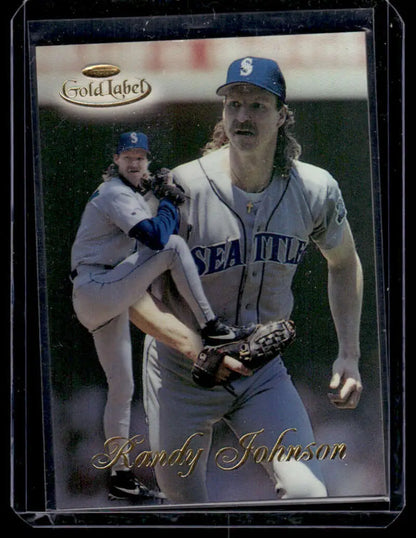 1998 Topps Gold Label #8 Randy Johnson Seattle Mariners pitcher baseball card in uniform