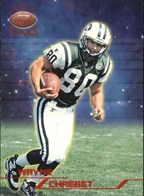 Football player in action on 1998 Topps Stars Wayne Chrebet New York Jets card