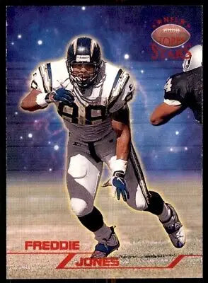 Football player in action for Topps Stars Freddie Jones, San Diego Chargers #56