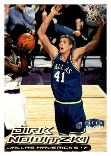 1999-00 Fleer Ultra Dirk Nowitzki basketball card with original gloss, NM Mavericks