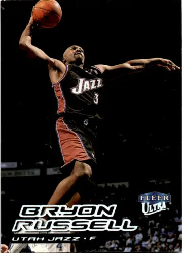 1999-00 Fleer Ultra #75 Bryon Russell basketball card with original gloss, Near Mint condition