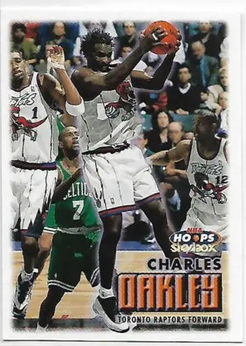 Charles Oakley basketball card from 1999-00 Hoops, original gloss, Raptors collector’s item