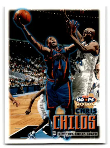 Chris Childs basketball card from 1999-00 Hoops, original gloss, excellent Knicks collectible