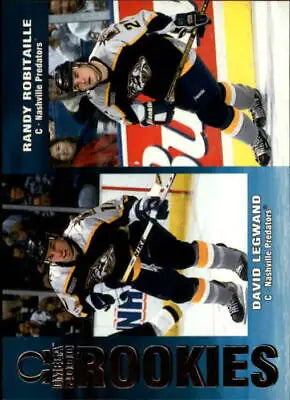 1999-00 Pacific Omega Rookie Nashville Predators card featuring D. Legwand and R. Robitaille