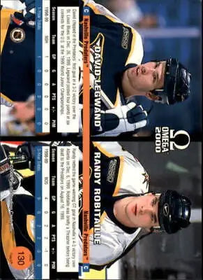 Hockey trading card of 1999-00 Pacific Omega Rookie Nashville Predators D.Legwand R.Robitaille