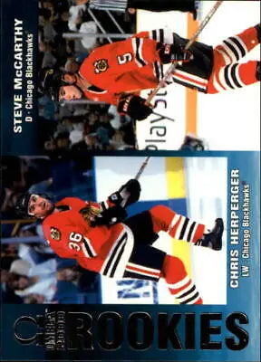 1999-00 Pacific Omega C. Herperger S. McCarthy Rookie Hockey Card Chicago Blackhawks NM