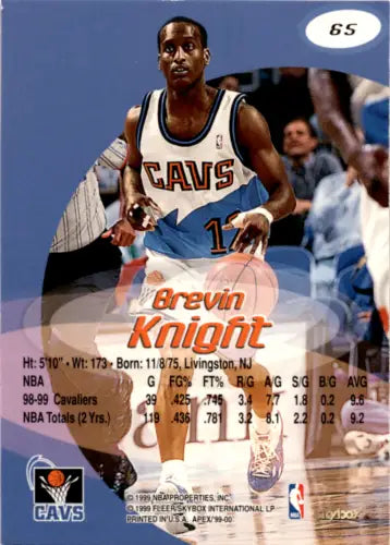 Brevin Knight basketball card from 1999-00 SkyBox Apex with original gloss finish