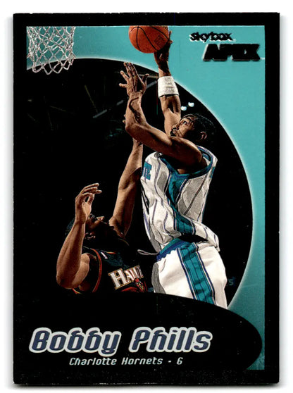 Basketball trading card of 1999-00 Skybox Apex Bobby Phills #93 Charlotte Hornets