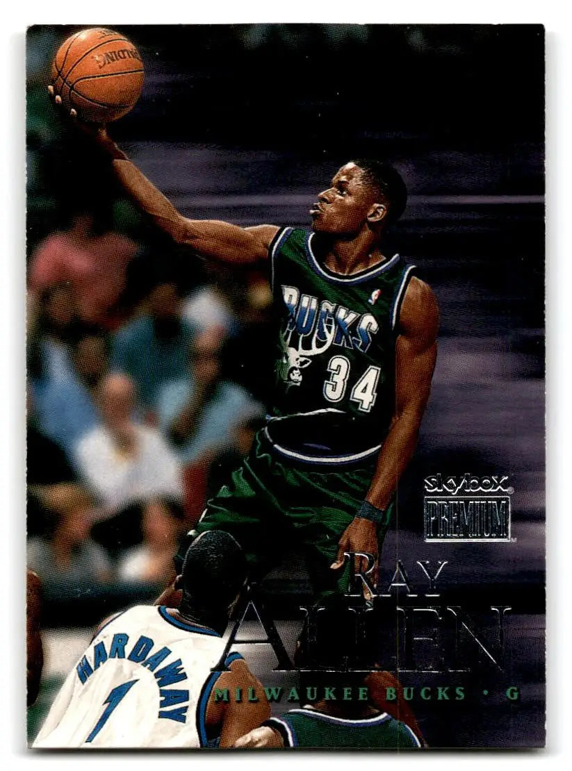 Ray Allen 1999-00 SkyBox Premium #25 trading card for basketball collectors