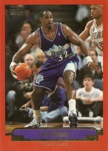 1999-00 Topps #53 Karl Malone NM Near Mint Jazz basketball card with original gloss