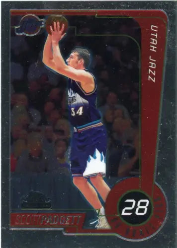 Scott Padgett Rookie basketball card from 1999-00 Topps Chrome Utah Jazz NM-MT