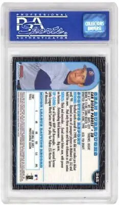 Encased 1999 Bowman Chrome Sean Burroughs #345 Baseball Card PSA 9 for collectors