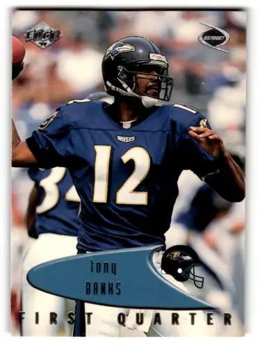 Tony Banks original gloss football card from 1999 Edge Odyssey #13 Ravens