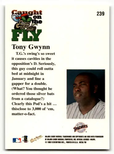 1999 Metal Universe #239 Tony Gwynn baseball card in original gloss finish from Padres