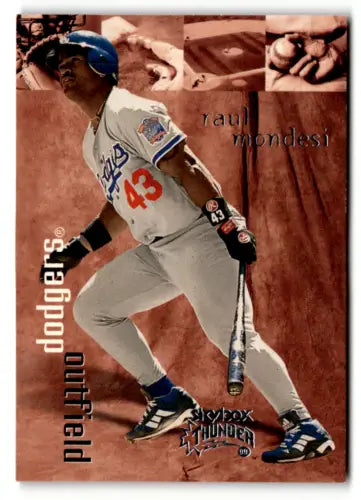 1999 SkyBox Thunder #168 Raul Mondesi baseball card with original gloss, Dodgers collectible