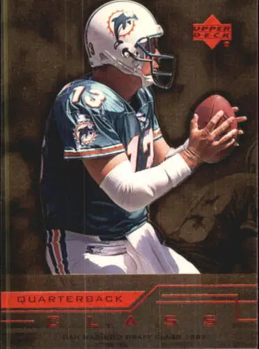 Dan Marino 1999 Upper Deck Quarterback Class card showcasing original gloss and near mint quality