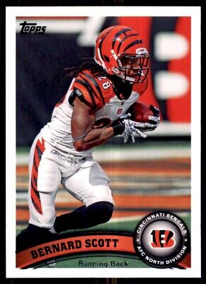 Cincinnati Bengals running back Bernard Scott in white uniform carrying football