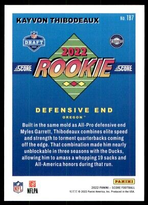 2022 NFL Rookie Trading Card for Kayvon Thibodeaux, Oregon Ducks Defensive End