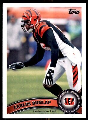 Carlos Dunlap Cincinnati Bengals NFL trading card 2011 Topps design text-align center