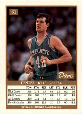 Basketball trading card of Dave Hoppen, Charlotte Hornets, jersey number 42