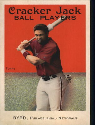 Vintage Topps Cracker Jack Marlon Byrd baseball card featuring Philadelphia Nationals player