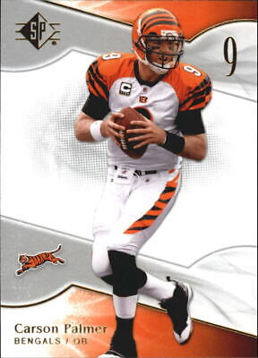 Cincinnati Bengals player Carson Palmer in authentic retail uniform ready to throw football