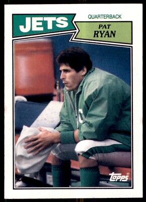 1987 Topps Pat Ryan New York Jets #128 quarterback football card display