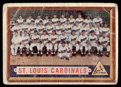 Vintage 1957 St. Louis Cardinals baseball card from Topps trading cards collection